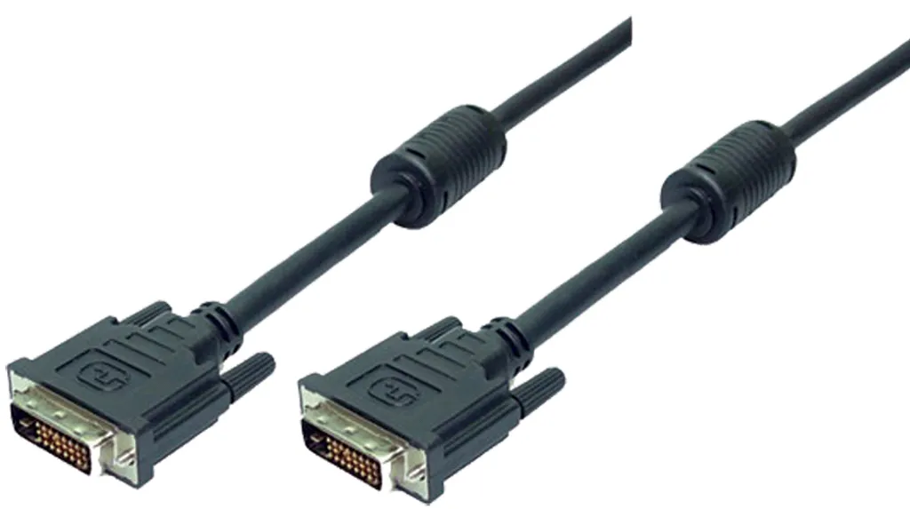 Câble DVI-D 5m Dual Link 24+1 Blindé Noir pour Transmission Vidéo Fluide