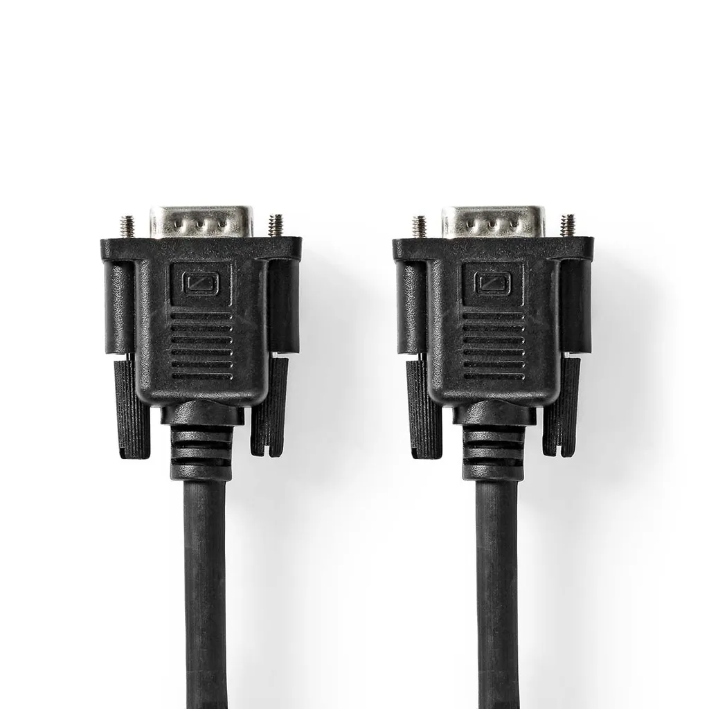 Cavo VGA | VGA maschio | VGA femmina 15p | Nichelato | Risoluzione massima: 1280x800 | 2,00 m | Rotondo | ABS | Nero | Sacchetto di plastica.