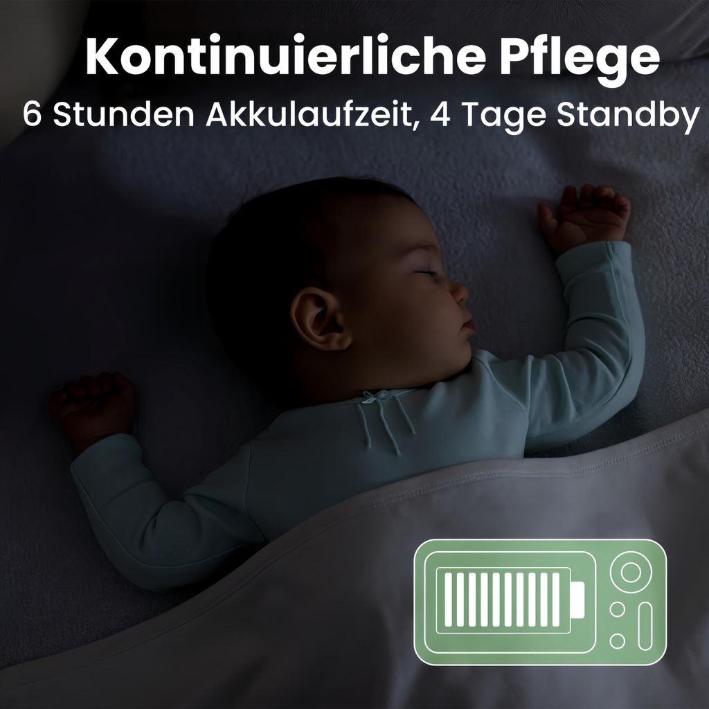 BOIFUN 4.3" Babyphone mit Kamera APP 1080P, PTZ 350°, Produktbild 3