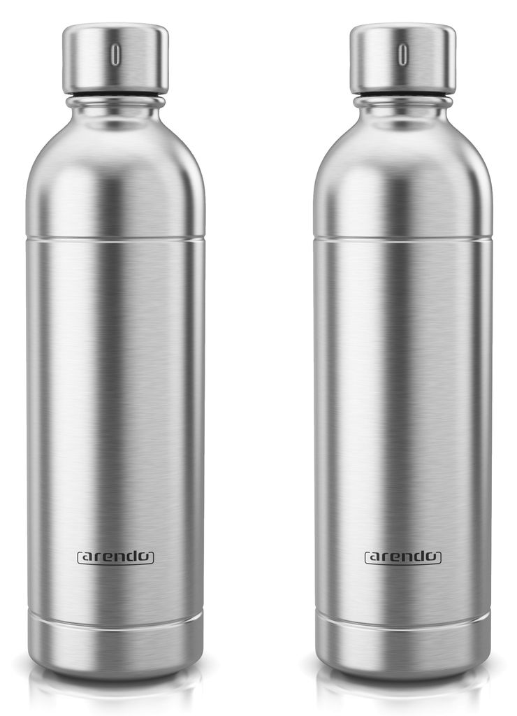 Arendo Soda Maker Bottle 2er Set Edelstahlflasche 1000 ml Produktbild 
