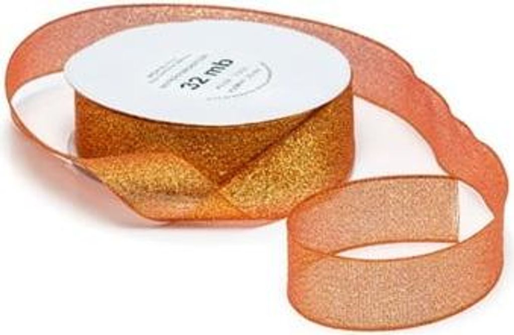 Glitzerband 25 mm 32 m WB7002 orange