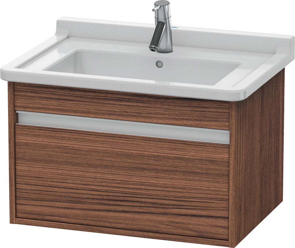 Waschtischunterbau KETHO 465x650x410mm nussbaum dunkel Produktbild 