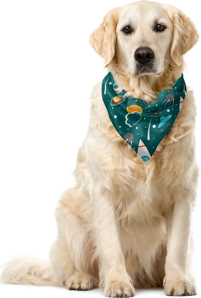 Bandana Cane Spaziale ABAKUHAUS 40x40cm - Accessorio Pet Originale