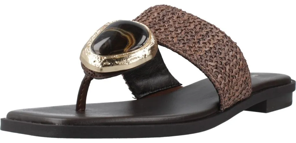 Sandales Cuir Marron Noa Harmon Amalfi Esclava Finition Artisanale