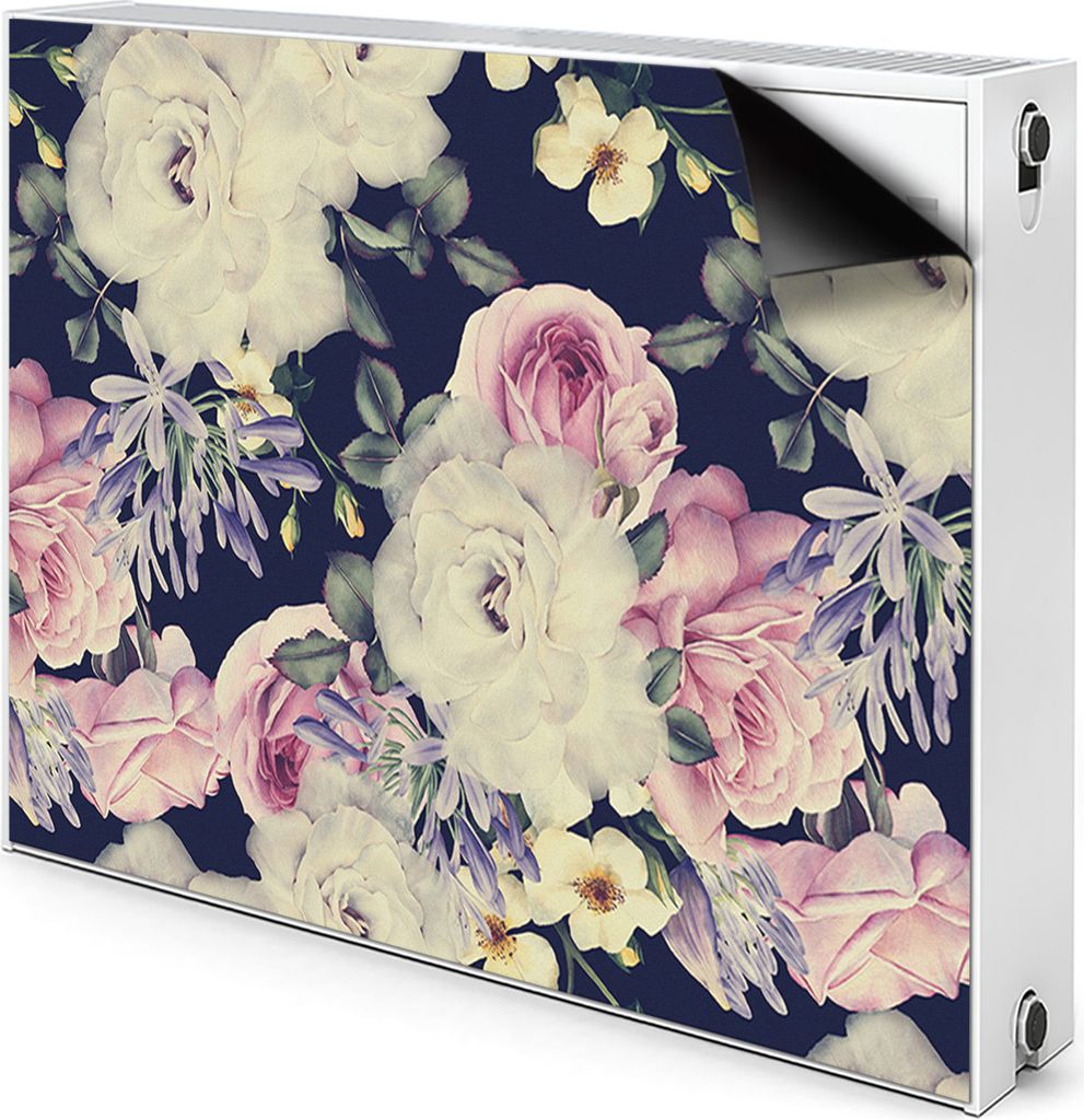 Magnet Heizkörperverkleidung Heizkörper-Abdeckung Heizung Heizkörper 100x60 cm - Barock, Blumen