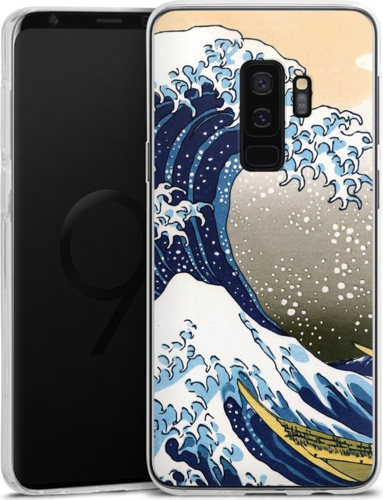 DeinDesign Handyhülle für Samsung Galaxy S9 Plus Duos Silikon Hülle Case Smartphone Schutzhülle Katsushika Hokusai Kunst Die große Welle vor K...