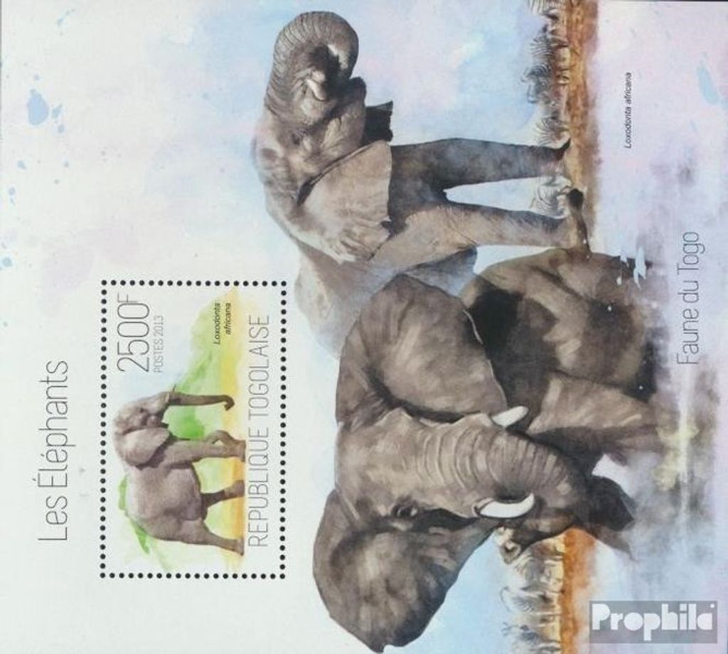 Briefmarken Togo 2013 Mi Block 877 (kompl. Ausgabe) postfrisch Elefanten