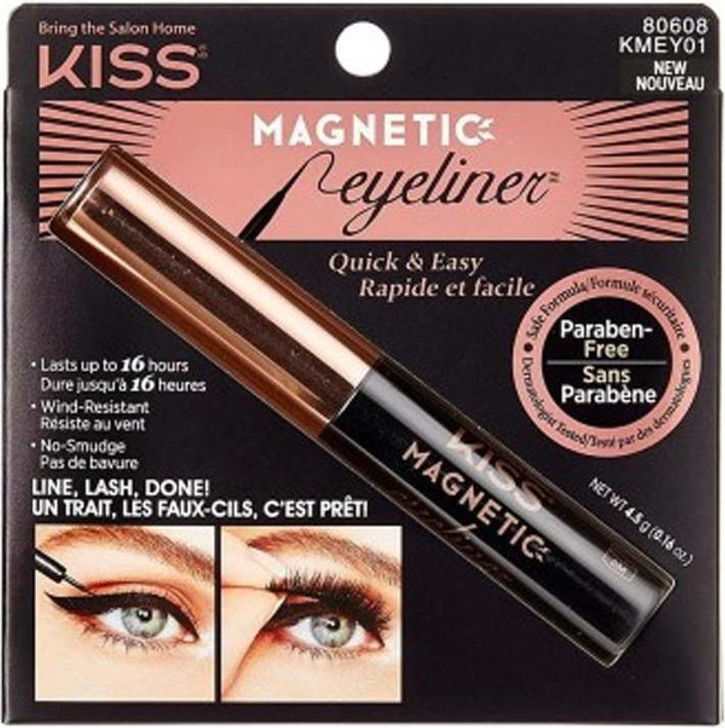 KiSS Magnetic Eyleliner, Flüssigkeit, Topf, Schwarz, Strip Produktbild 
