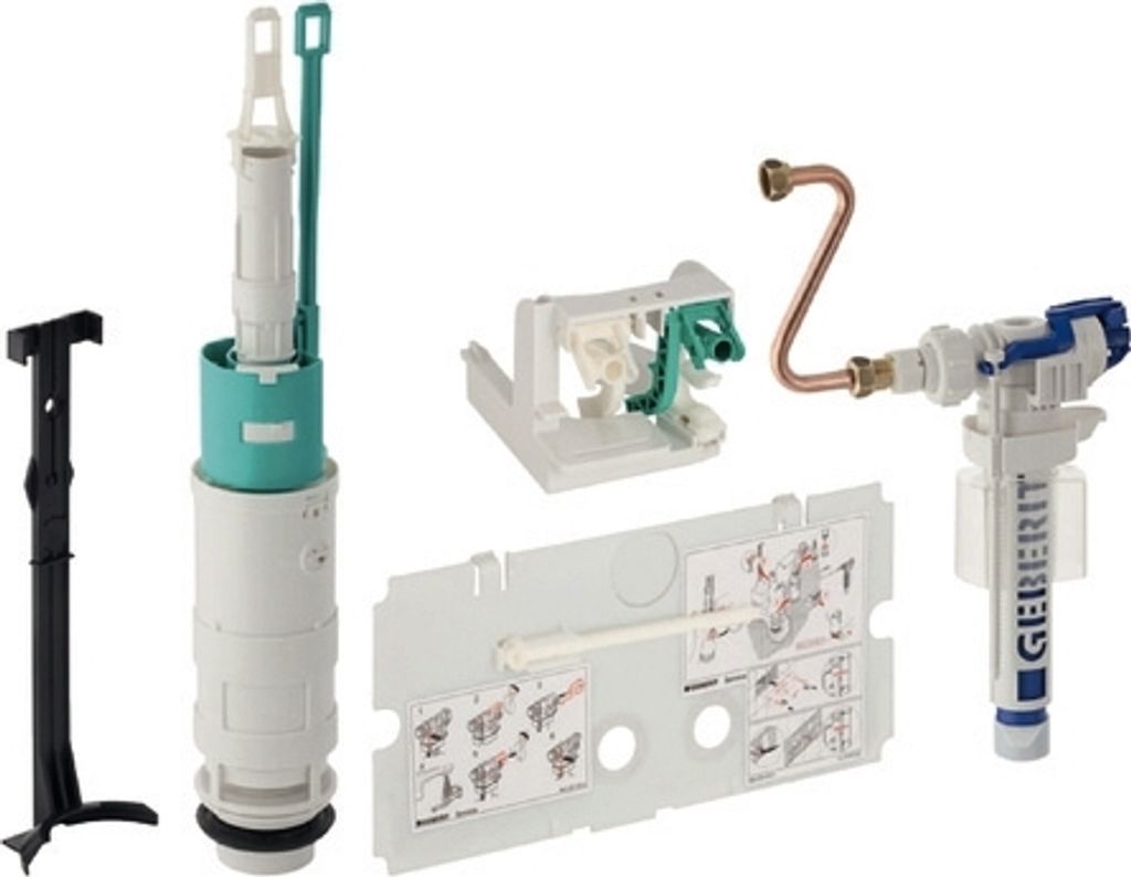 Geberit-Umbauset f Abdeckplatte Twinline von vorn Baujahr 1988-1997 Nr. 240.515