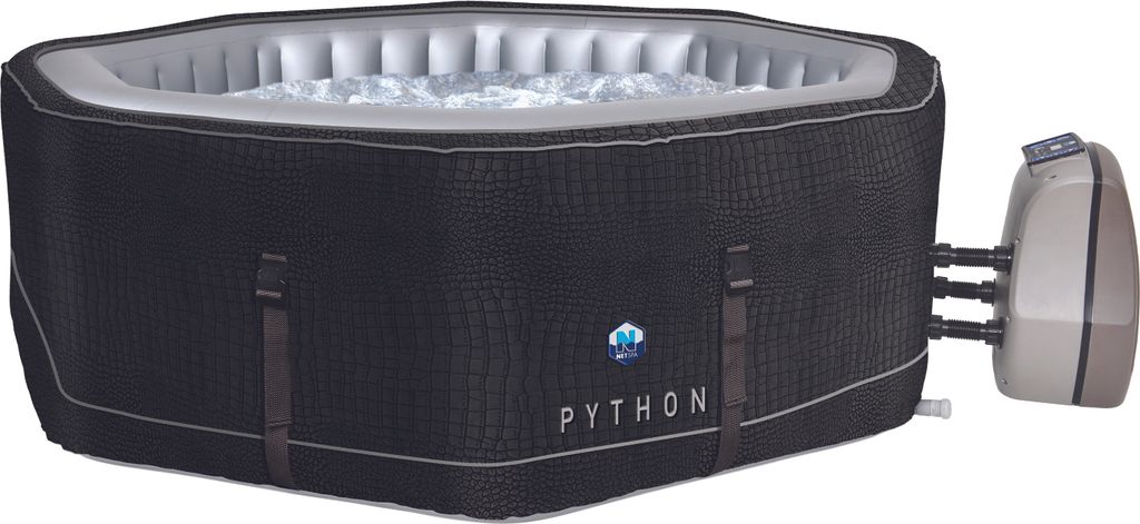 JUNG Python Spa Whirlpool Ø 185cm – Selbstaufblasbarer, beheizter Outdoor & Indoor Pool für 5 Personen – Energieeffizient (A), Leise