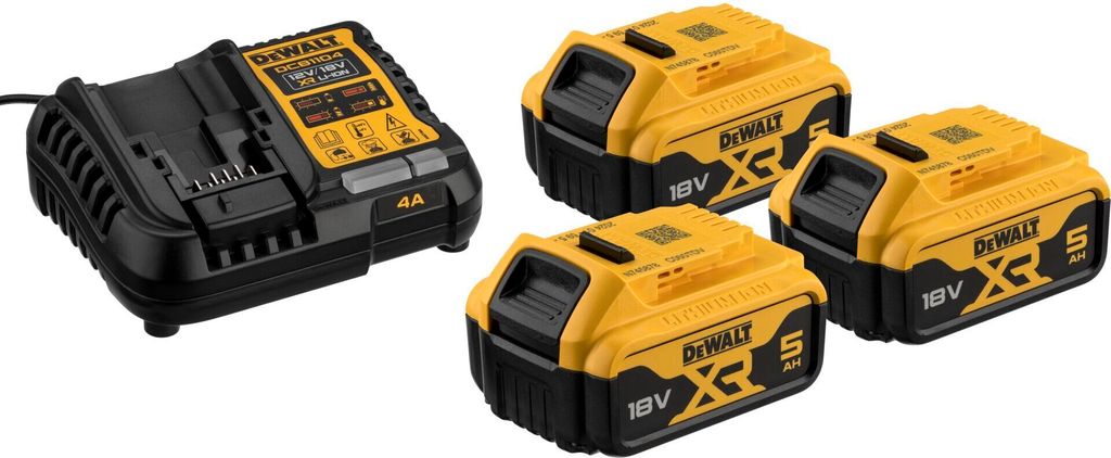 DeWalt DCB1104P3-QW 3x 18V 5Ah Akku-Set Produktbild 