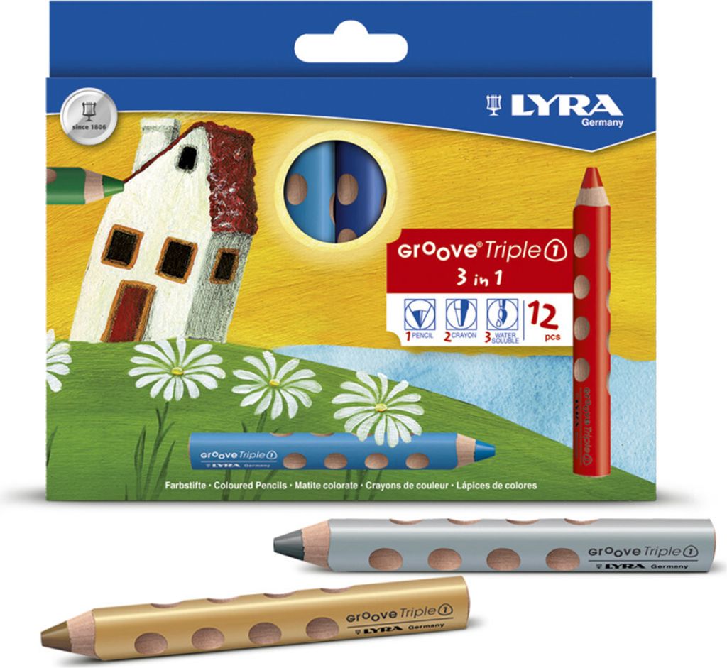Lyra Groove Triple 1 crayon de couleur, 12 crayons de 12 Image du produit 