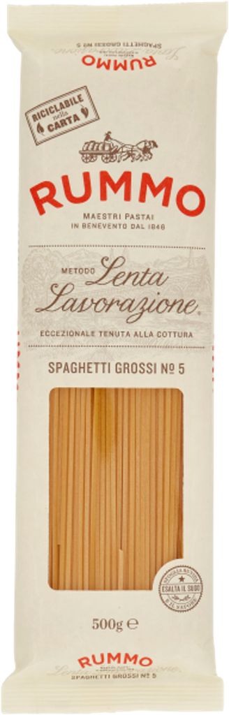 Rummo Spaghetti Grossi n.5 Pasta lunga italiana 500 g Immagine del prodotto 