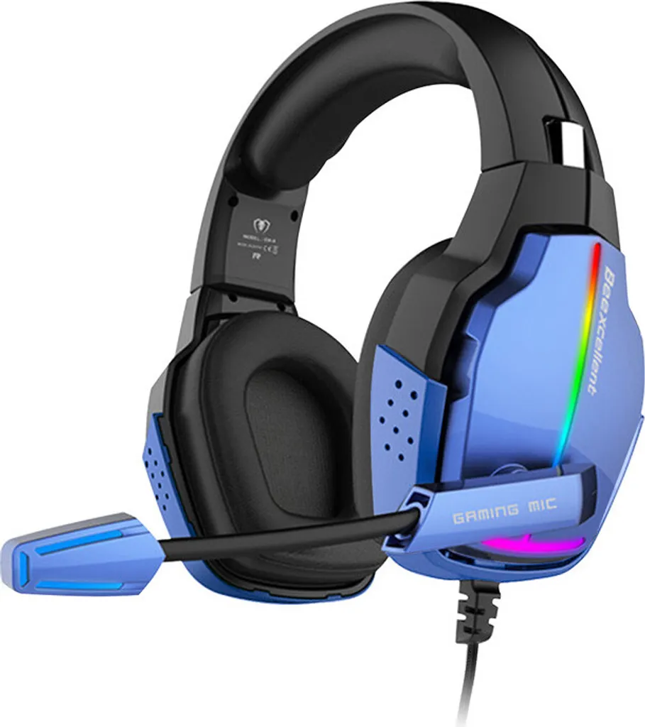 Casque Gaming GM-8 Surround Stéréo pour PS4 PC Xbox One avec LED Bleu