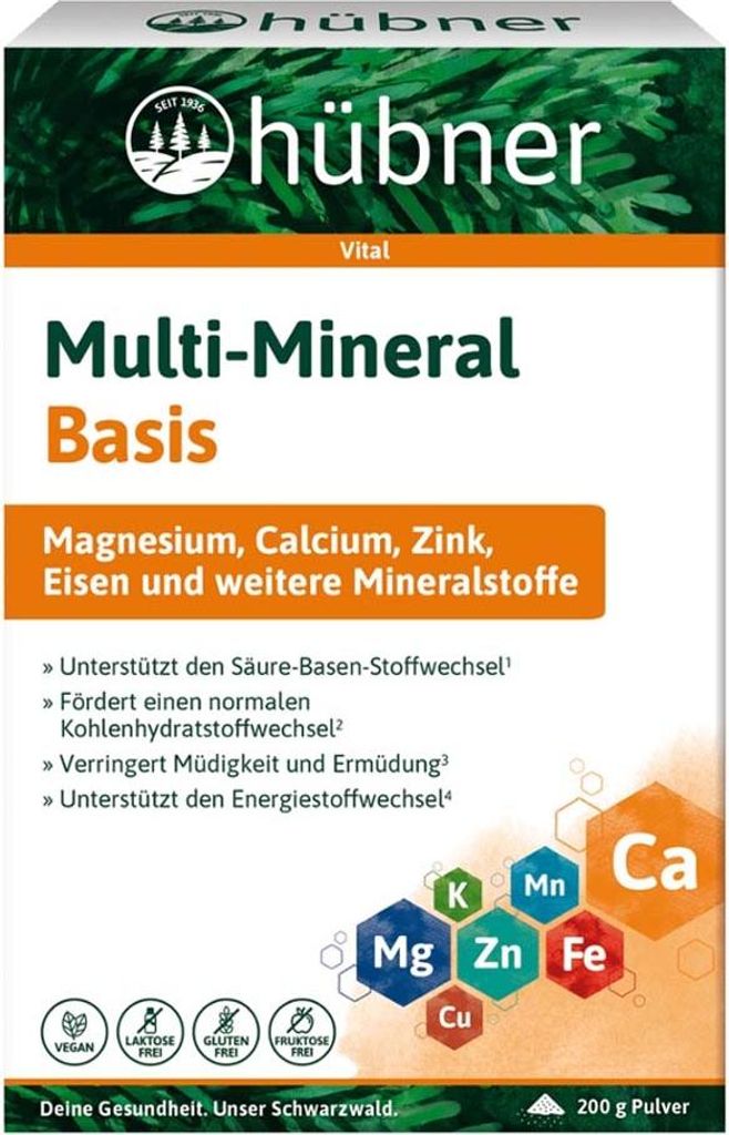 Hübner Multi-Mineral Basis Pulver | 200 g | vegan Produktbild 