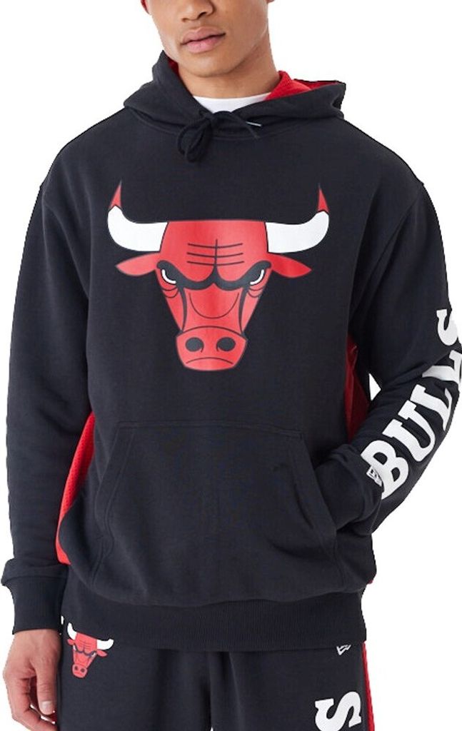 New Era Oversized Hoody MESH PANEL Chicago Bulls - L