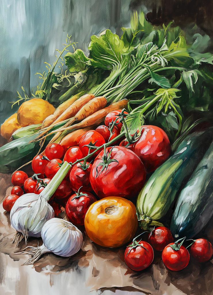 Plakat 13x18cm Reichtum der Gartenernte