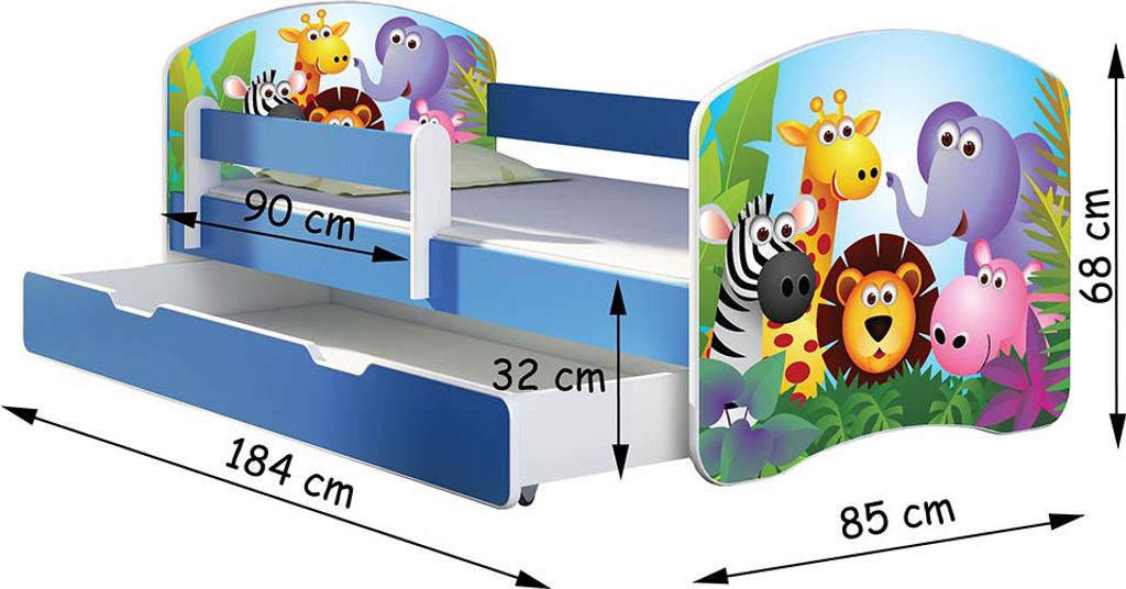 ACMA Jugendbett Kinderbett Junior-Bett Komplett-Set mit Produktbild 4