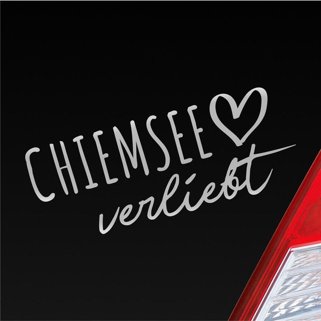 Auto Aufkleber Chiemsee verliebt Herz See Sea Liebe Car Produktbild 