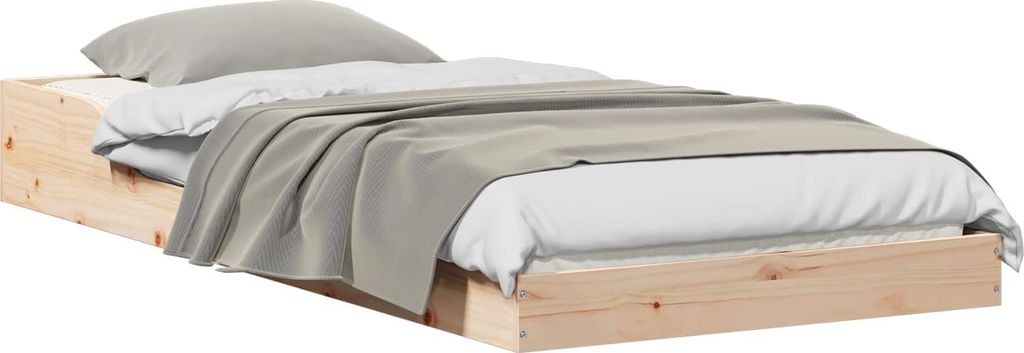 Bettrahmen Natur 90 x 190 cm Massives Kiefernholz