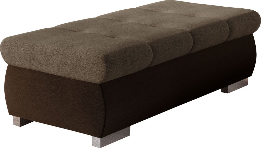 MIRJAN24 Polsterhocker Orkan Groß, Moderne Sitzhocker vom Hersteller, Holzkonstruktion, 120x60x39 cm (Farbe: Kronos 06 + Matana 19)