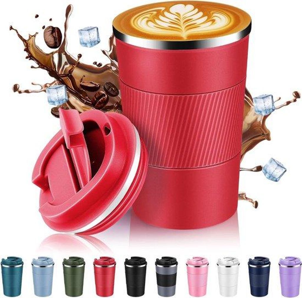 Tasse à café de voyage isotherme à double paroi en acier Image du produit 