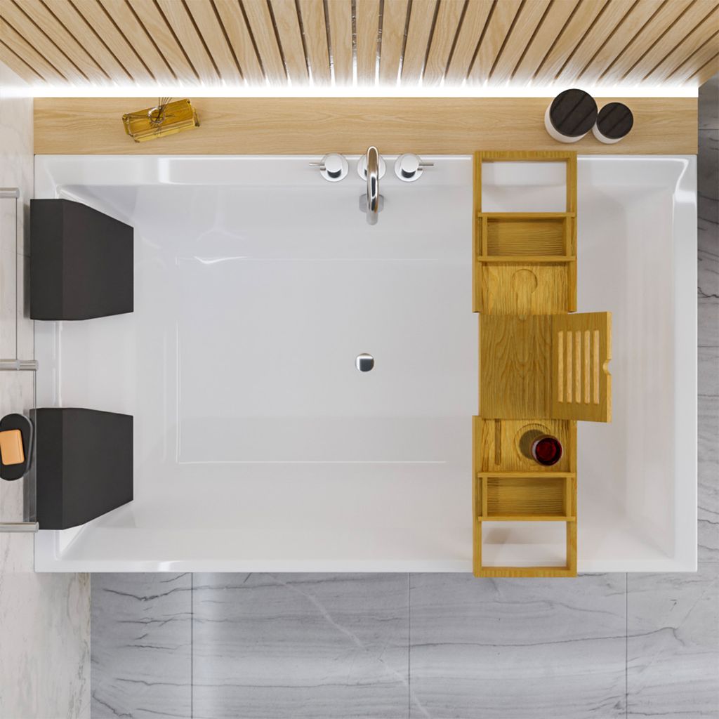 ECOLAM Badewanne Crown 190x120 cm Duobadwanne für zwei Produktbild 4
