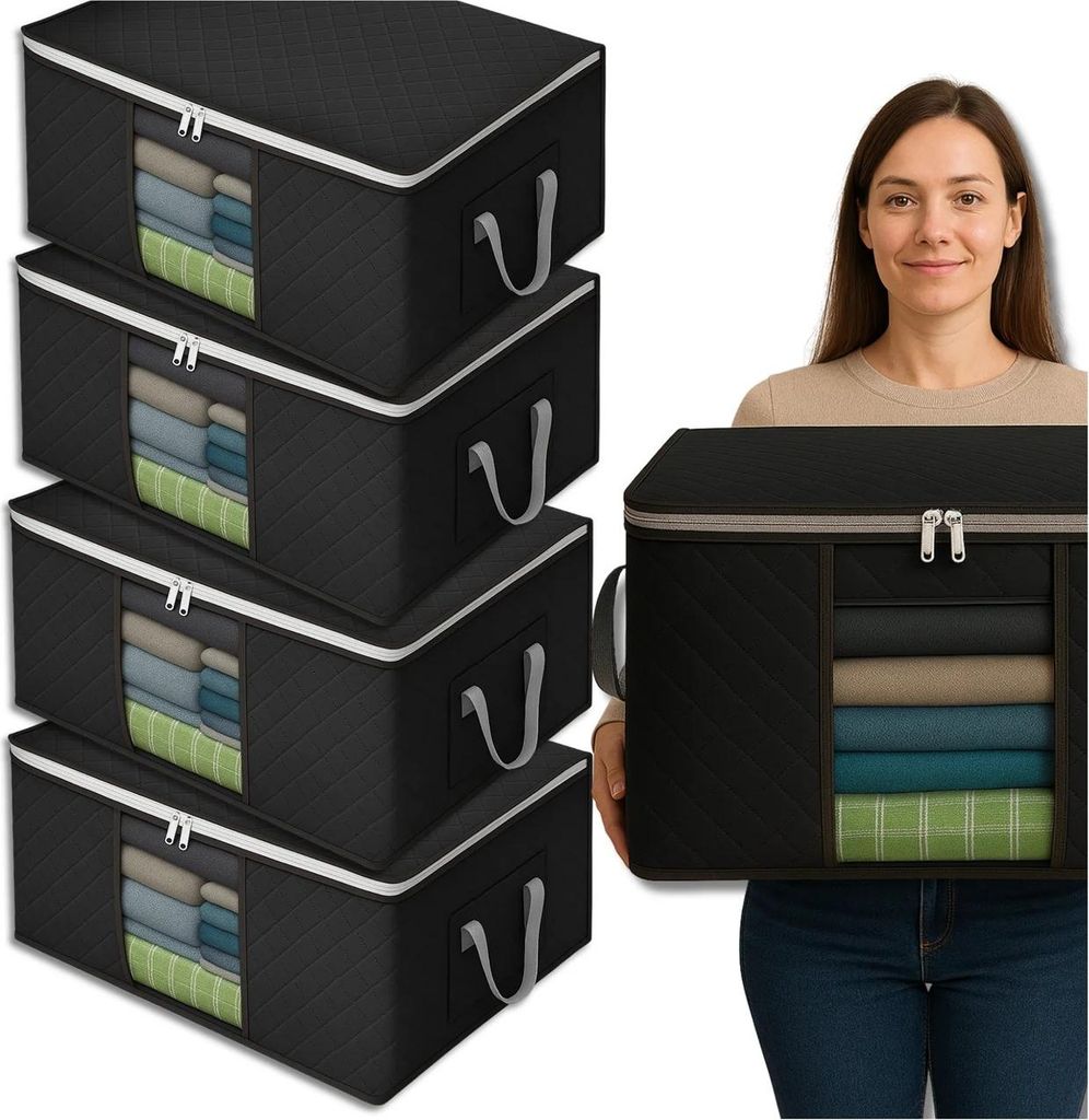 EDIBAZZAR | Set di organizer con 4 sacchi da 90 litri Immagine del prodotto 