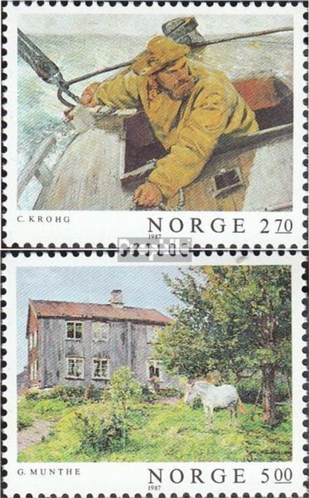 Briefmarken Norwegen 1987 Mi 979-980 (kompl.Ausg.) postfrisch Klassiker der Malerei