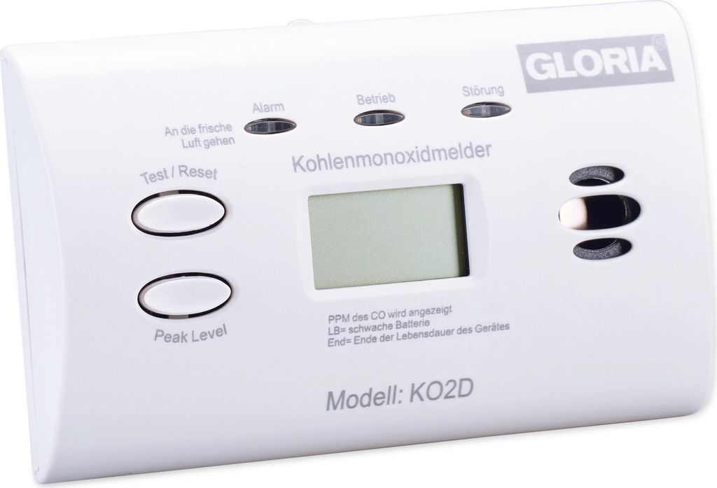 Detektor oxidu uhoľnatého Gloria typ K02D s digitálnym Obrázok produktu 