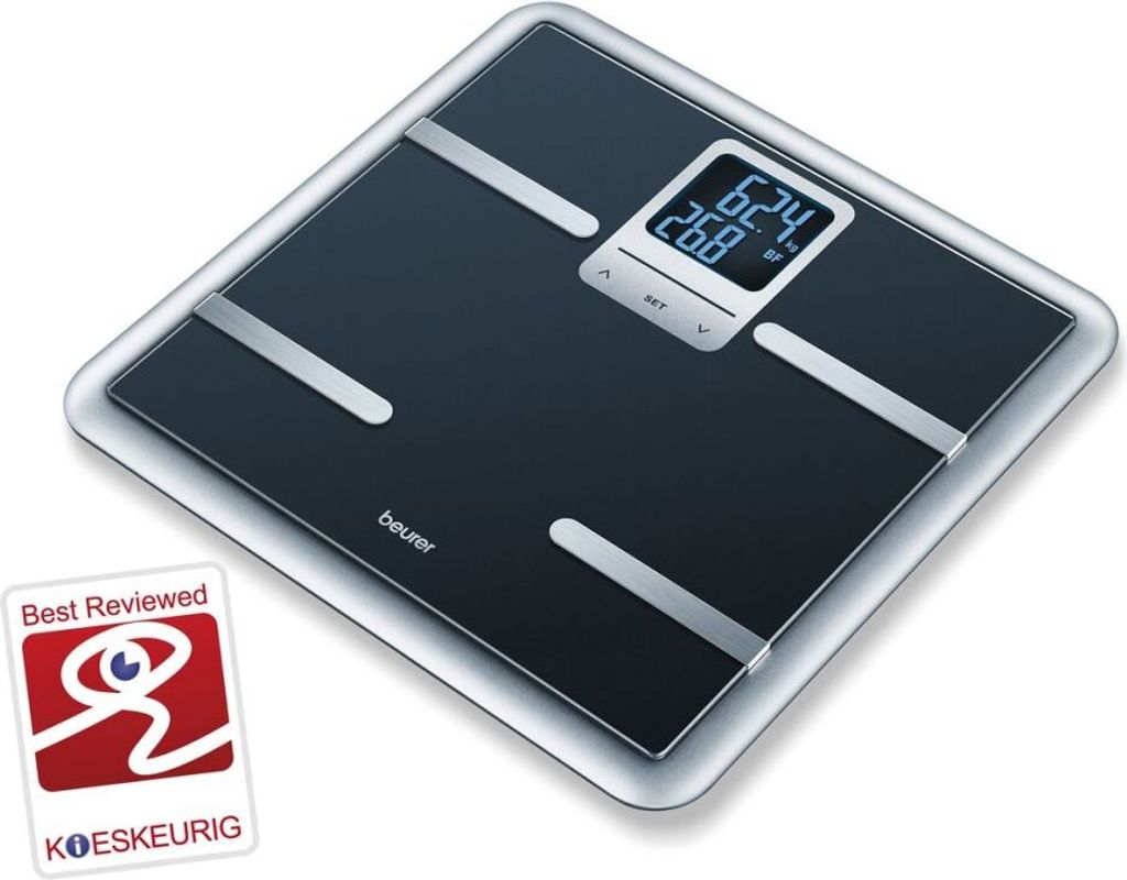 Beurer Analyse Badezimmerwaage BG40 Schwarzes Glas 761.06 Produktbild