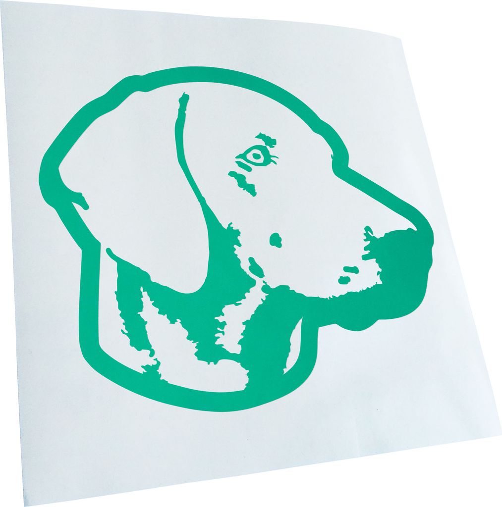 Kiwistar - Autoaufkleber - weimaraner Hund - Türkis - 40x33cm - Aufkleber für Auto, Laptop, Fahrrad, LKW, Motorrad mehrfarbig JDM Decal Racing