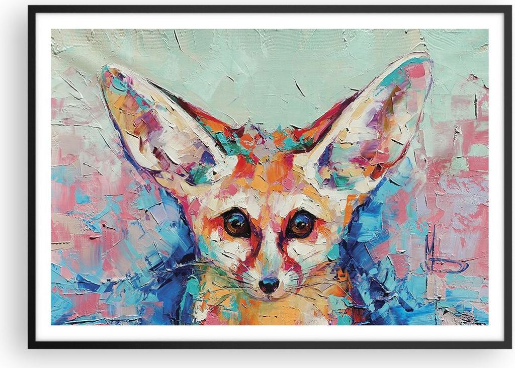 Gerahmtes Poster - Schwarzer Rahmen - Klein November Bunt - 100x70 cm - Wand Bild - Wanddeko - Wandbilder - Kunstposter - Wandposter - Bilderrahmen...
