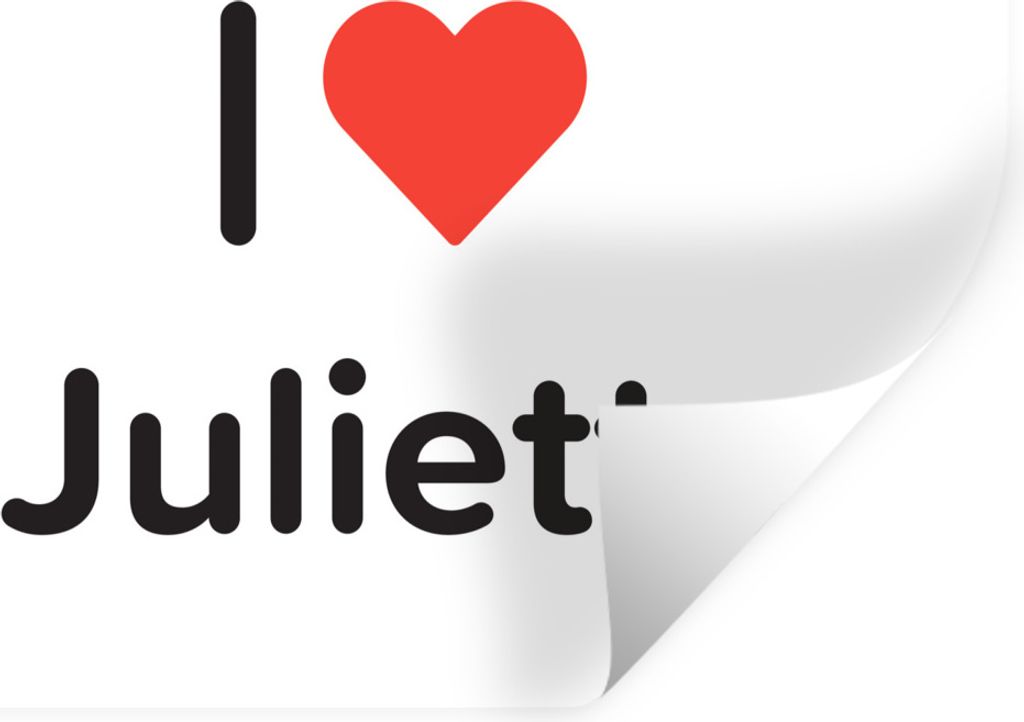 MuchoWow Wandtattoo Wandsticker Wandaufkleber Ich liebe - Juliette - Mädchen 80x60 cm Selbstklebend und Repositionierbar - Faltenfrei