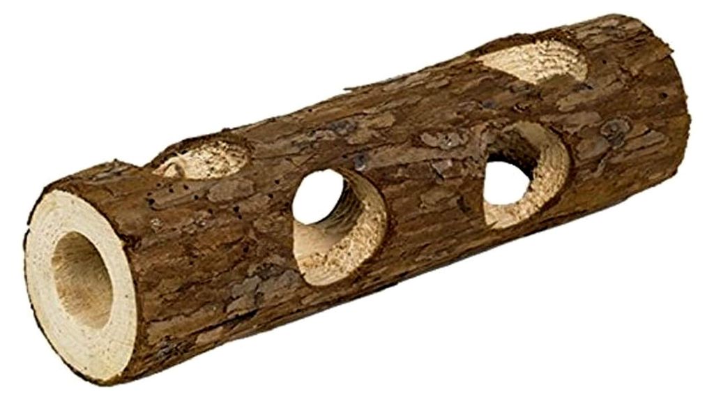 Holzrohr aus unbehandeltem Shimaholz, Naturprodukt mit natürlicher Maserung