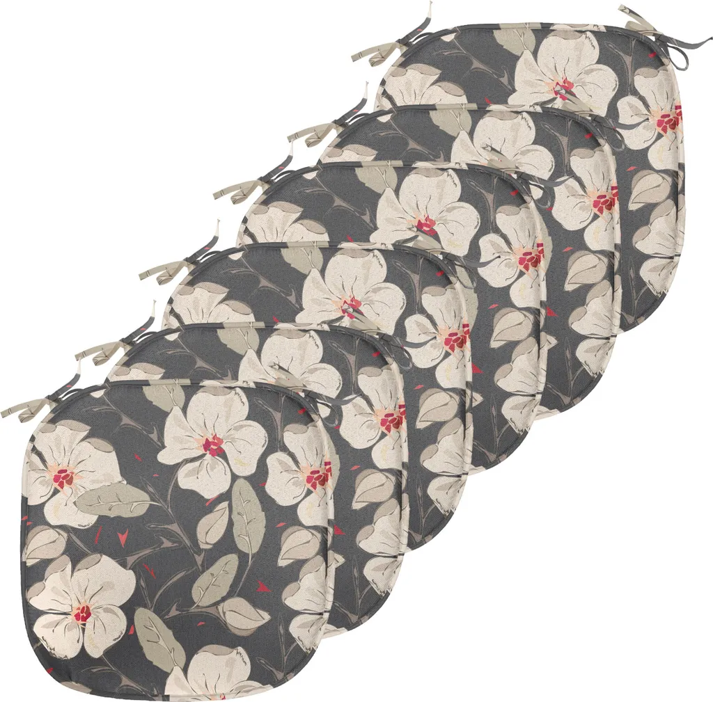 Coussins de Chaise Anti-Glisse et Antitache Lot de 6 Décoration Mohnblu