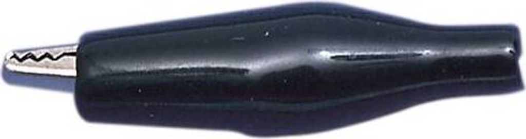 Krokodilklemme mit schwarzer Isolation