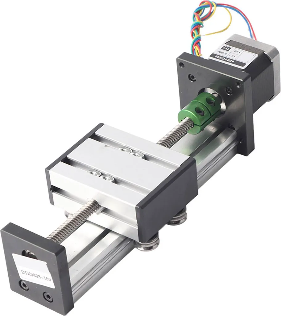 Module linéaire robuste 100mm avec vis à billes 0808 et moteur 42 mm