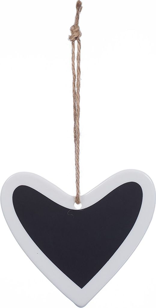 CREATE YOUR OWN MESSAGE porcelain hanger with cord & chalk - weiß - 11,5x11,5x0,5cm - Porzellan
