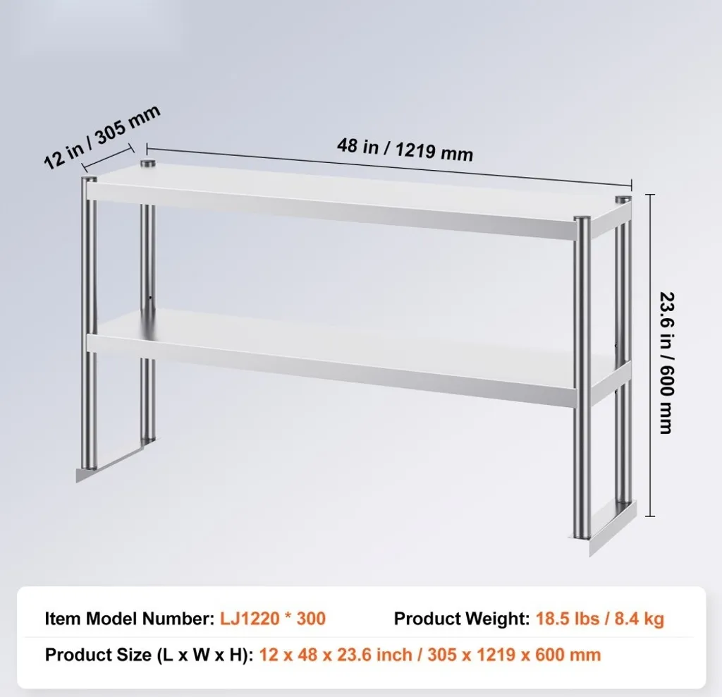 Table de cuisine inox stable 1219x640 mm : finies les surfaces fragiles - 7