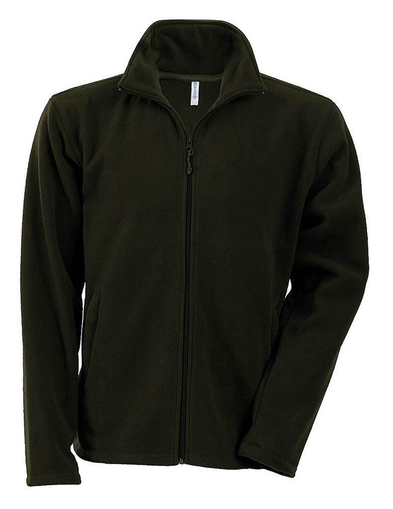 Kariban Herren Fleece Jacke Micro Fleecejacke Winterjacke Windjacke, Größe:S, Farbe:green olive