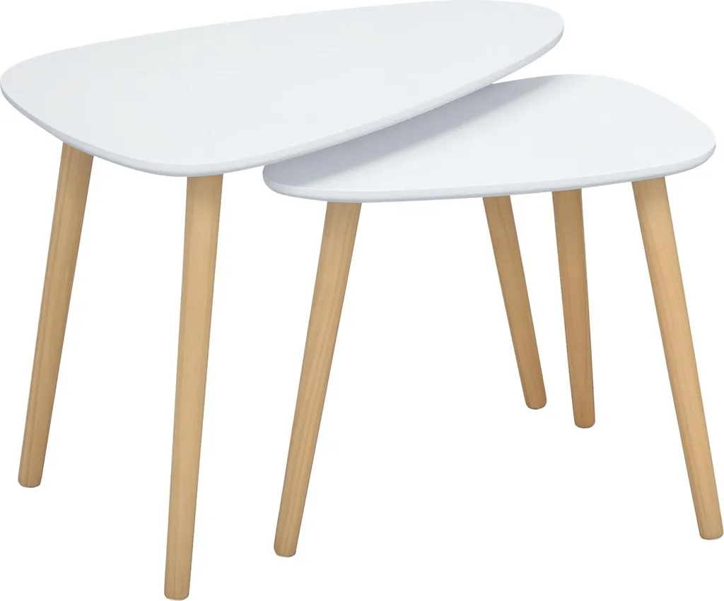Table basse gigogne scandinave robuste pour éviter l'encombrement