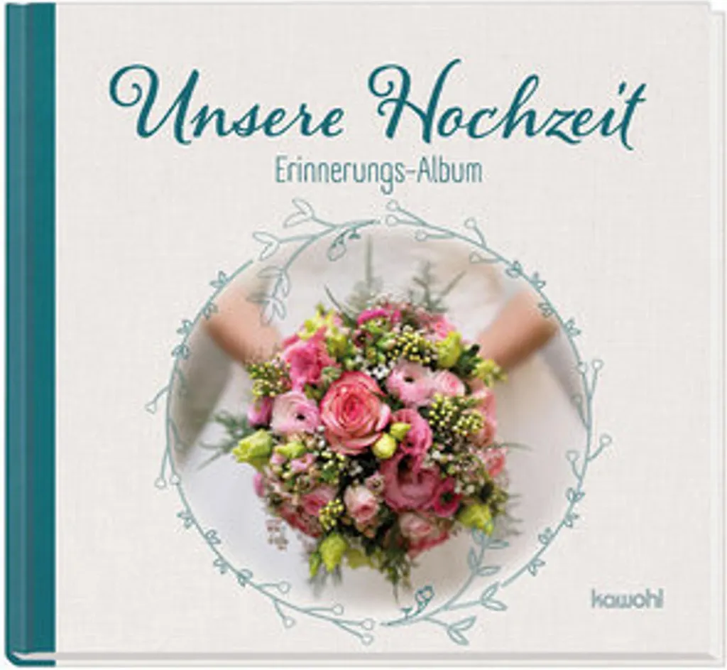 Livre d'or de mariage Unsere Hochzeit album photo souvenirs couverture lin