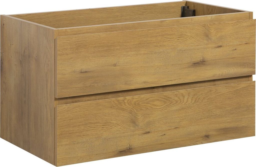 Badplaats Waschbeckenunterschrank Angela 90 x 48 cm Eiche - Produktbild 