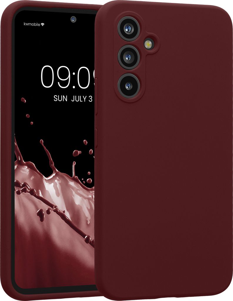 kwmobile Hülle kompatibel mit Samsung Galaxy A54 5G Hülle - A54 Case gummiert - Silikon Handyhülle - Schutzhülle Bordeaux Violett