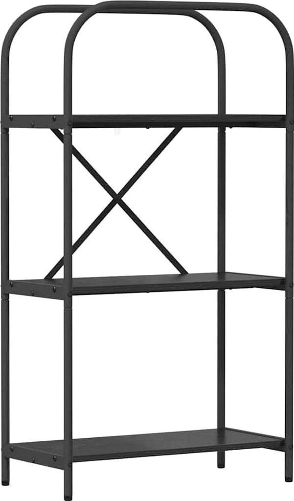 Bücherregal Schwarz Eichen-Optik 60 x 30 x 109 cm Holzwerkstoff