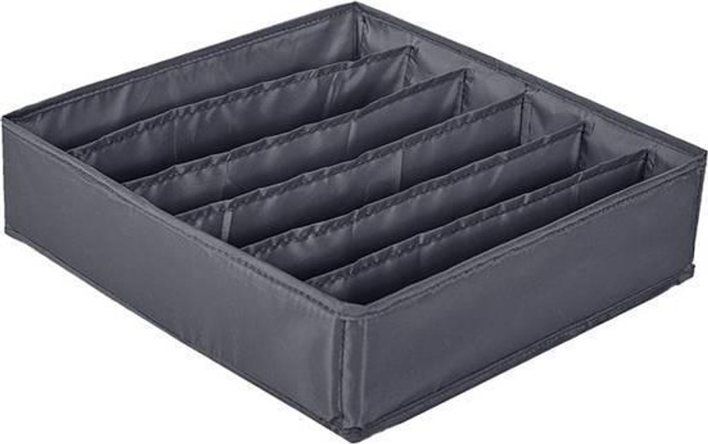 Türkiser Aufbewahrungskorb aus Polyester, 33x33x9 cm, 6er Set für BHs