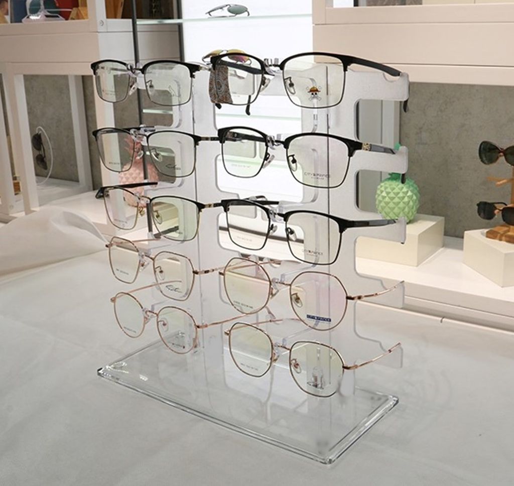 Brillenständer, Holz Brillenregal für Brillen Organizer Sonnenbrillenablage