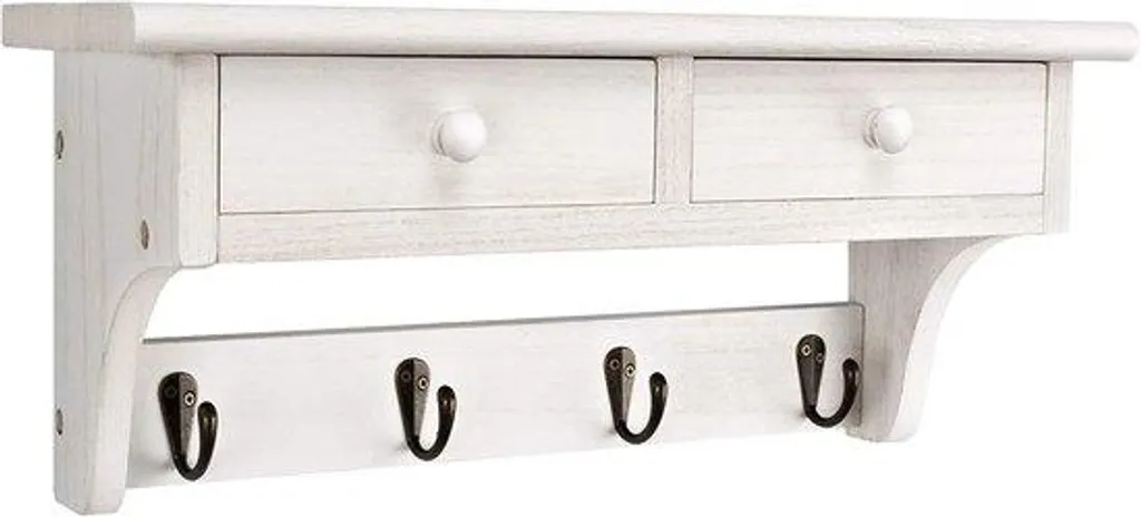 Porte-manteau mural amovible 43cm, support compact pour petits espaces