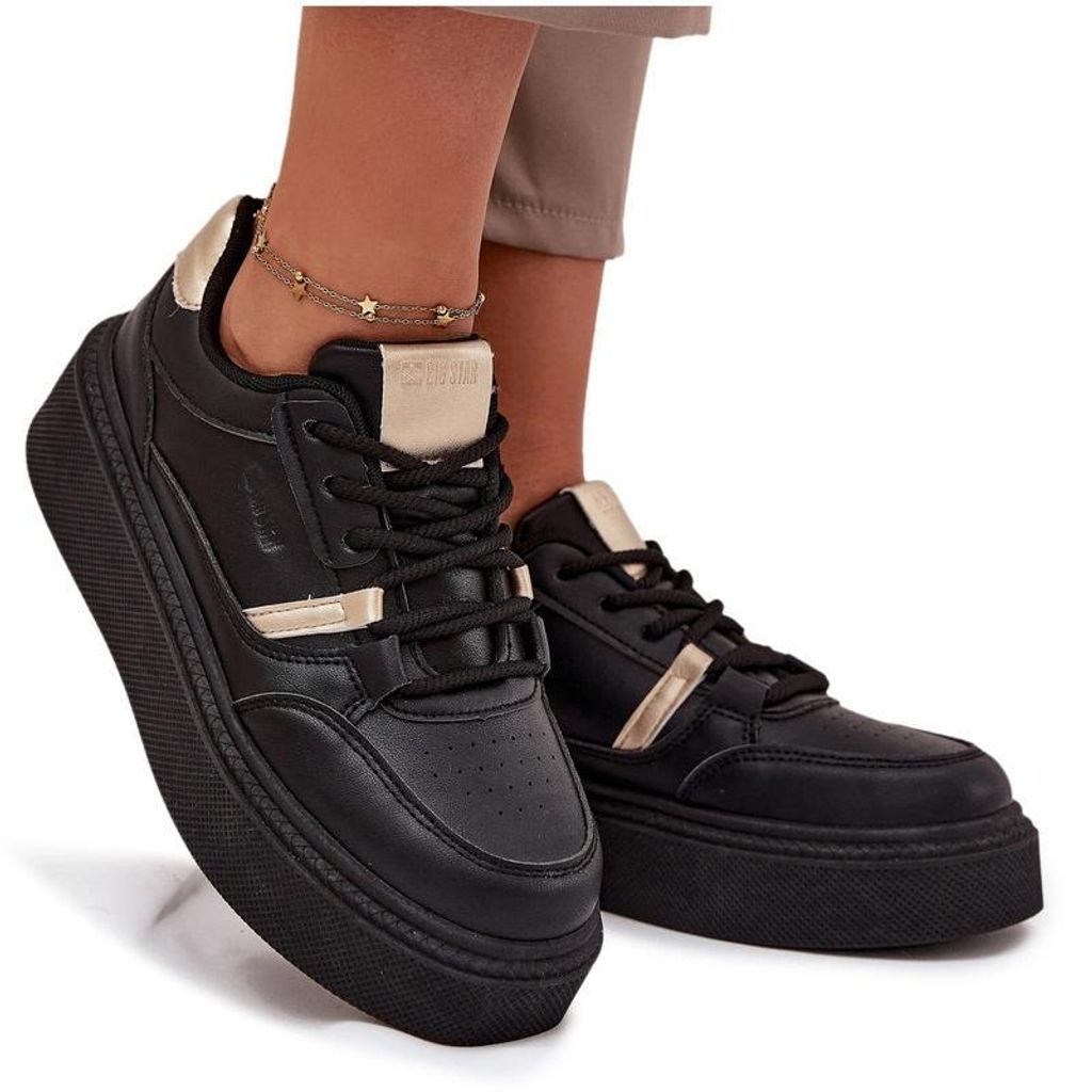 Damen Sneakers Auf Plattform Big Star SS274360 Schwarz 40